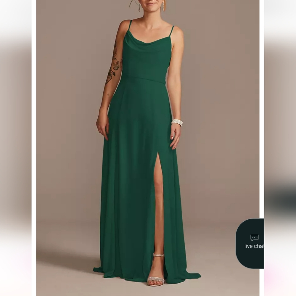 David's Bridal Formal Floorlength Scoopneck Dress NWT